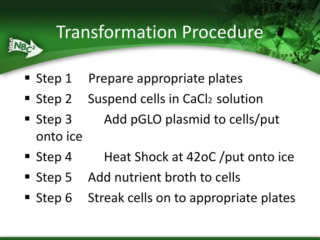 transformation procedure