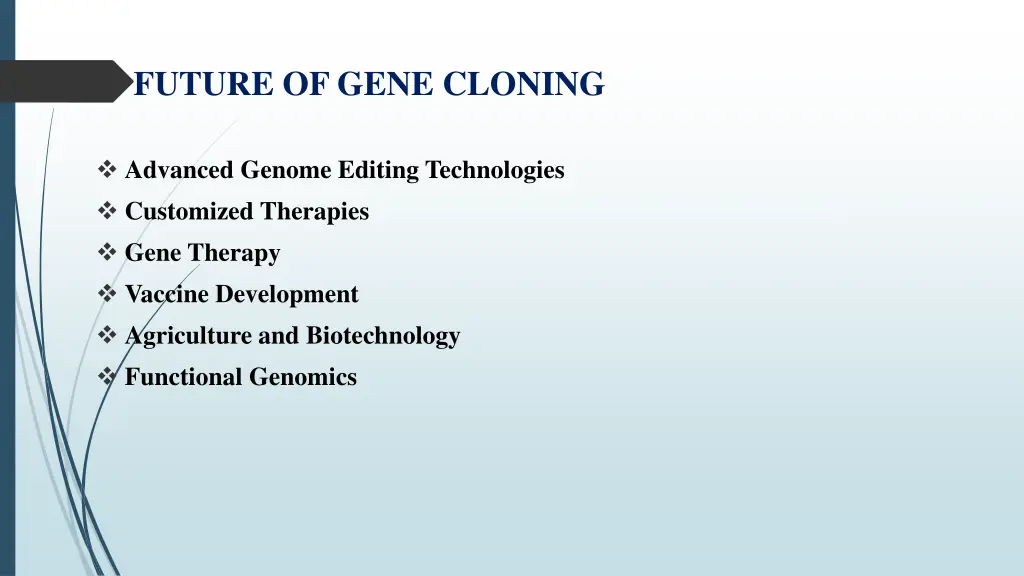 future of gene cloning