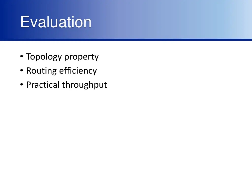 evaluation