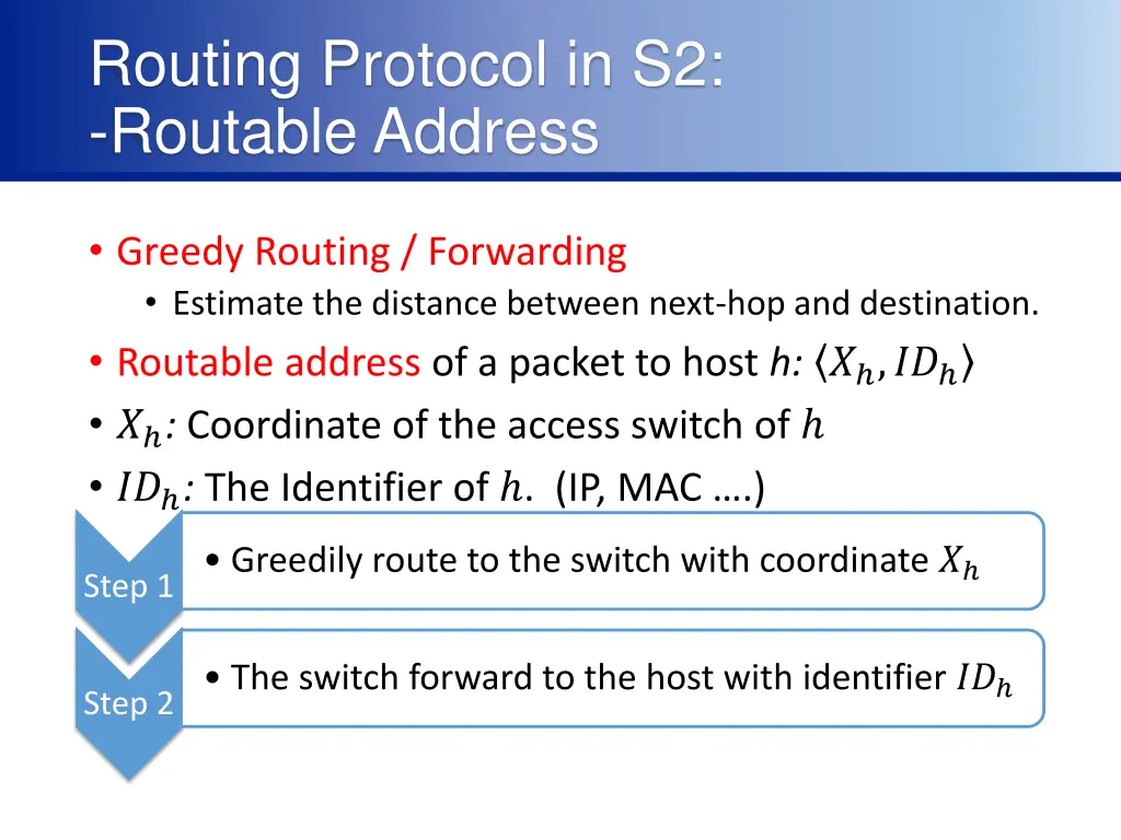 routing protocol in s2 routable address