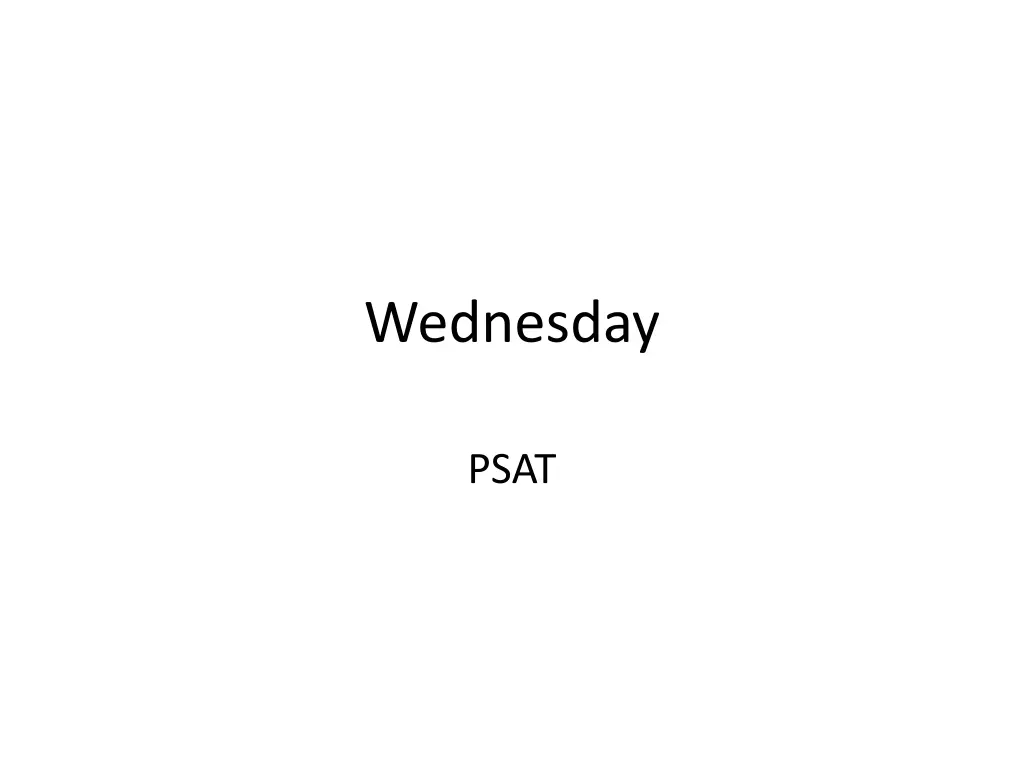 wednesday