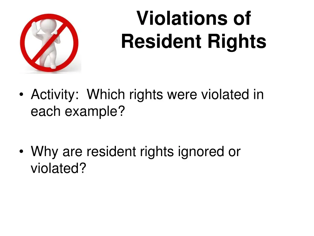 violations of resident rights