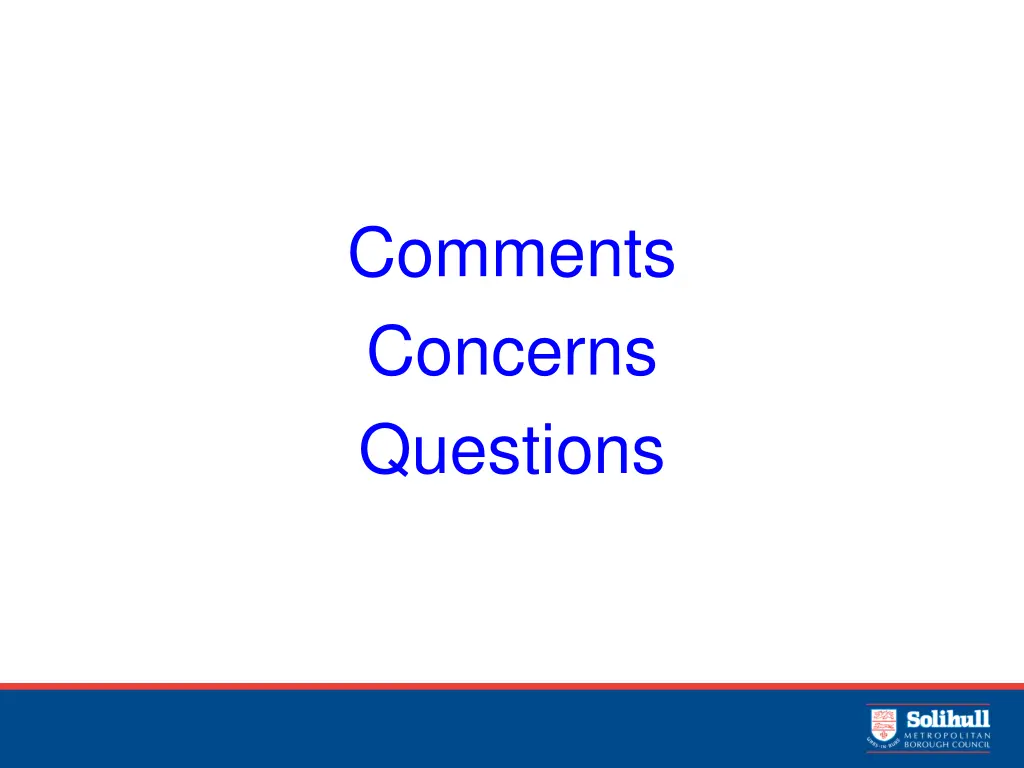 comments concerns questions
