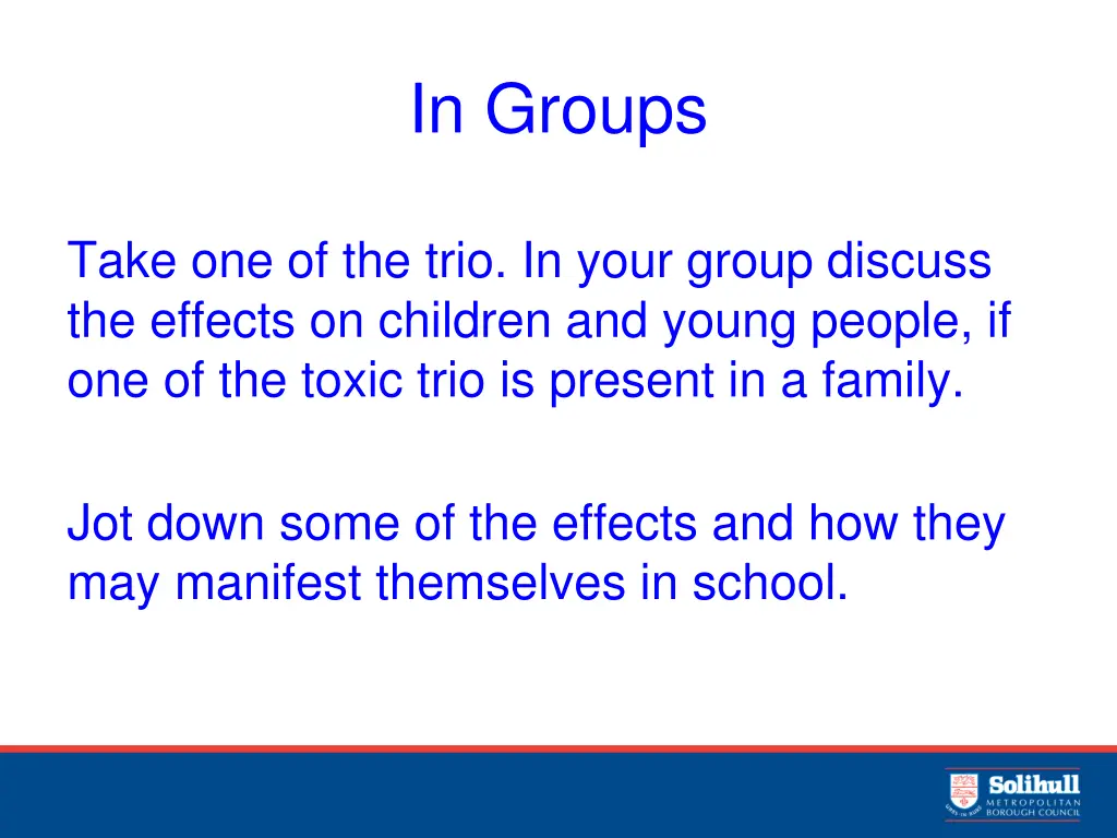 in groups