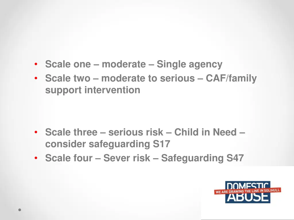 scale one moderate single agency scale