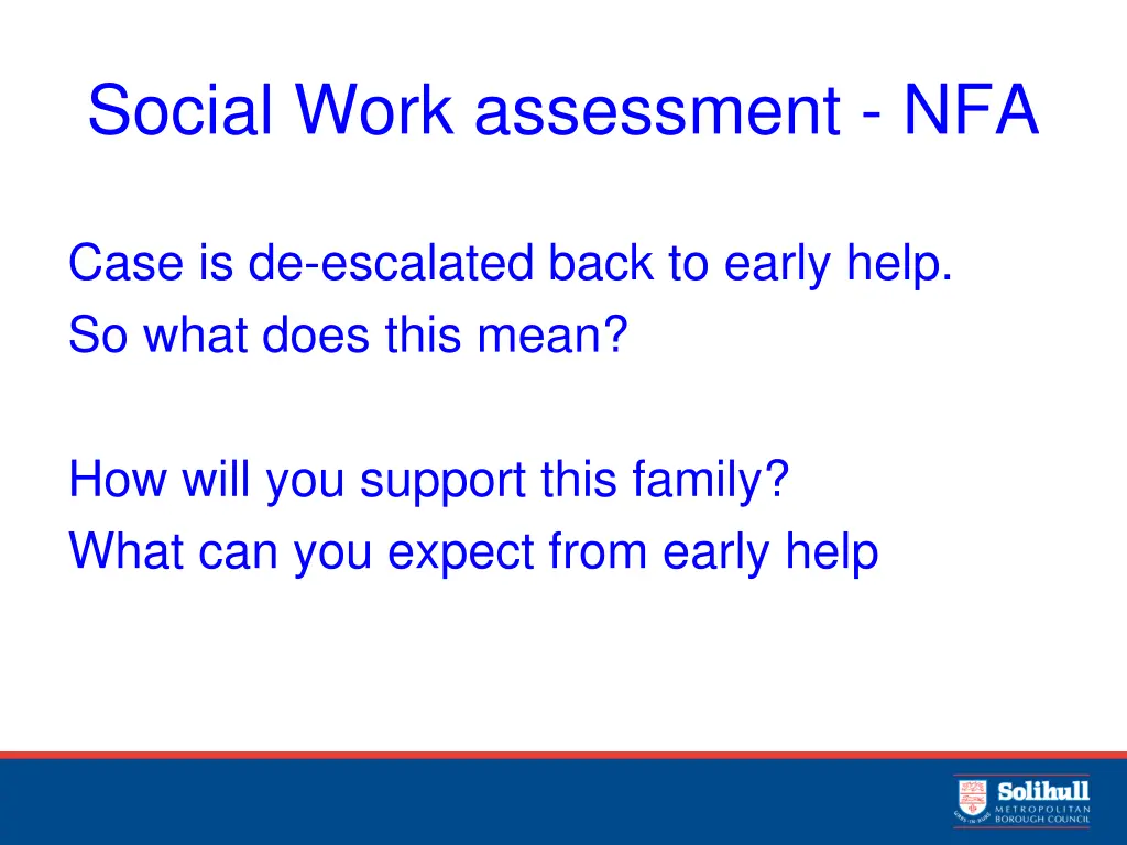 social work assessment nfa