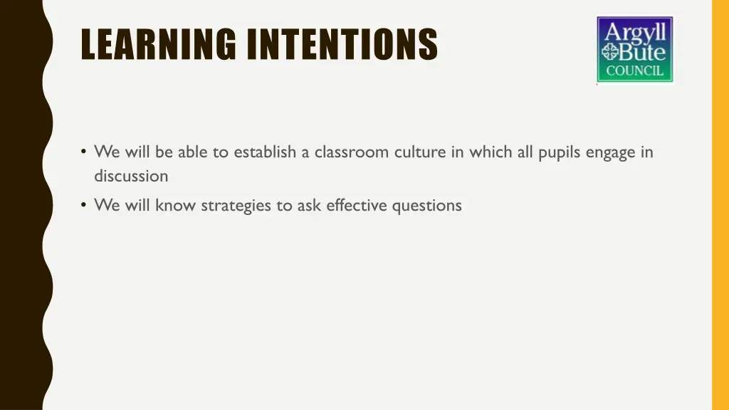 learning intentions