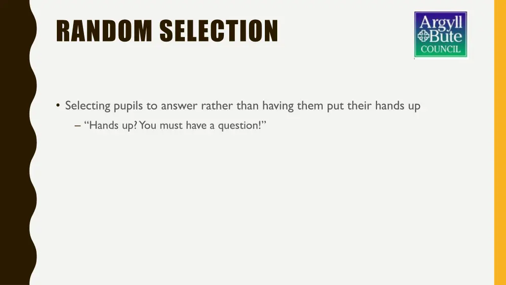 random selection