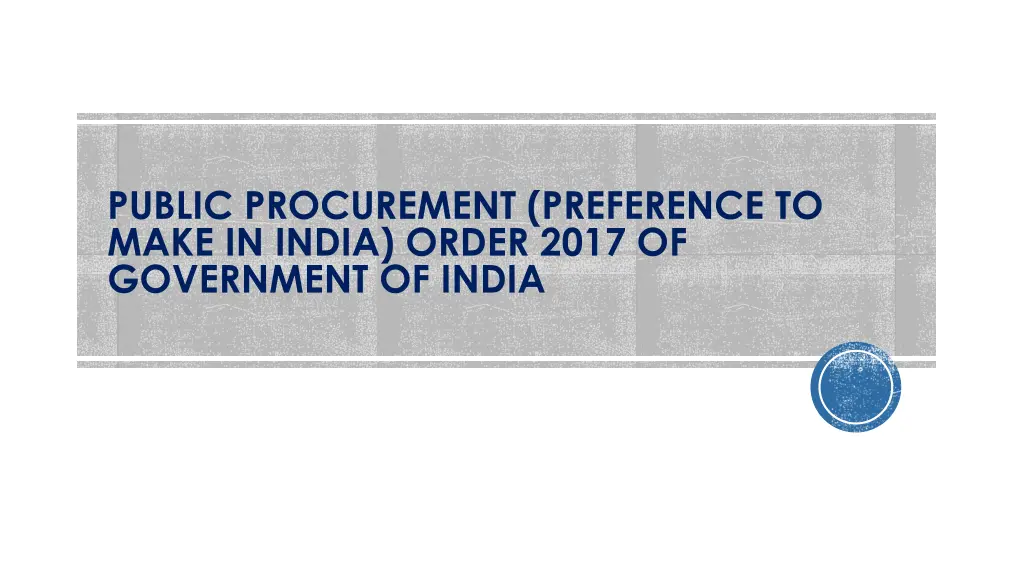 public procurement preference to make in india