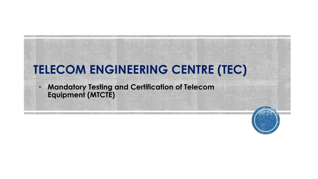 telecom engineering centre tec