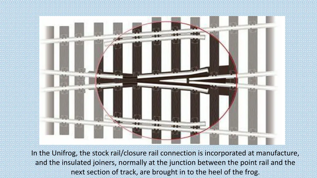 in the unifrog the stock rail closure rail
