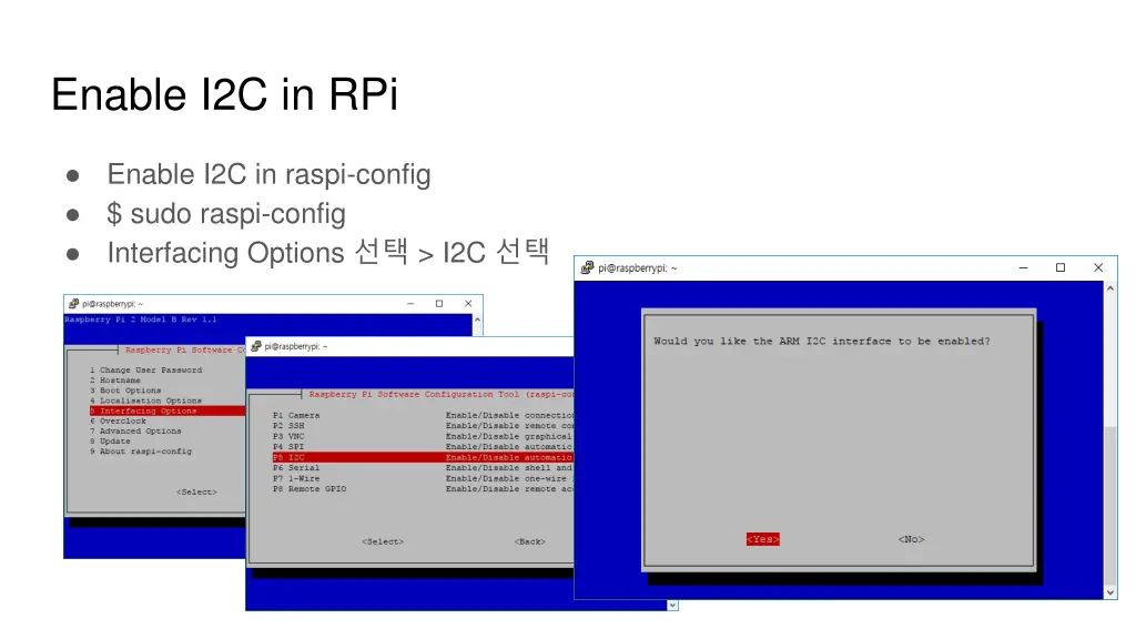 enable i2c in rpi