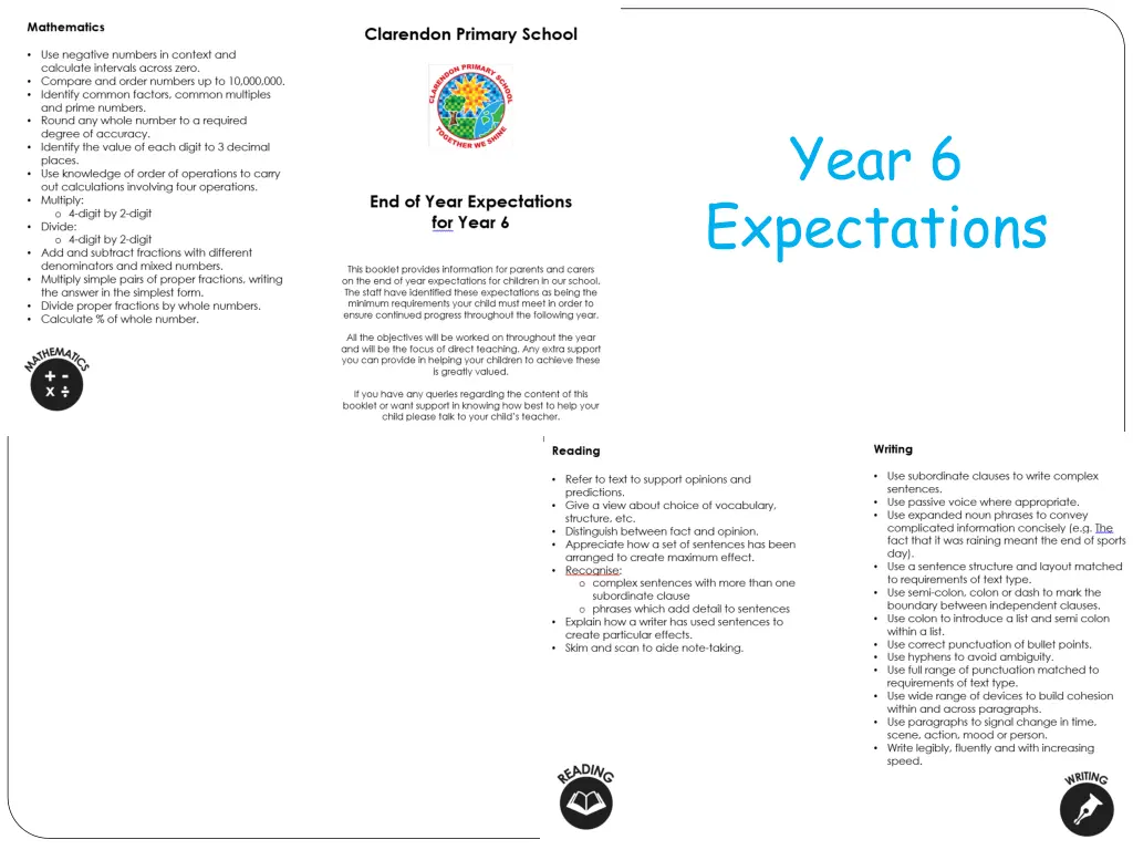 year 6 expectations