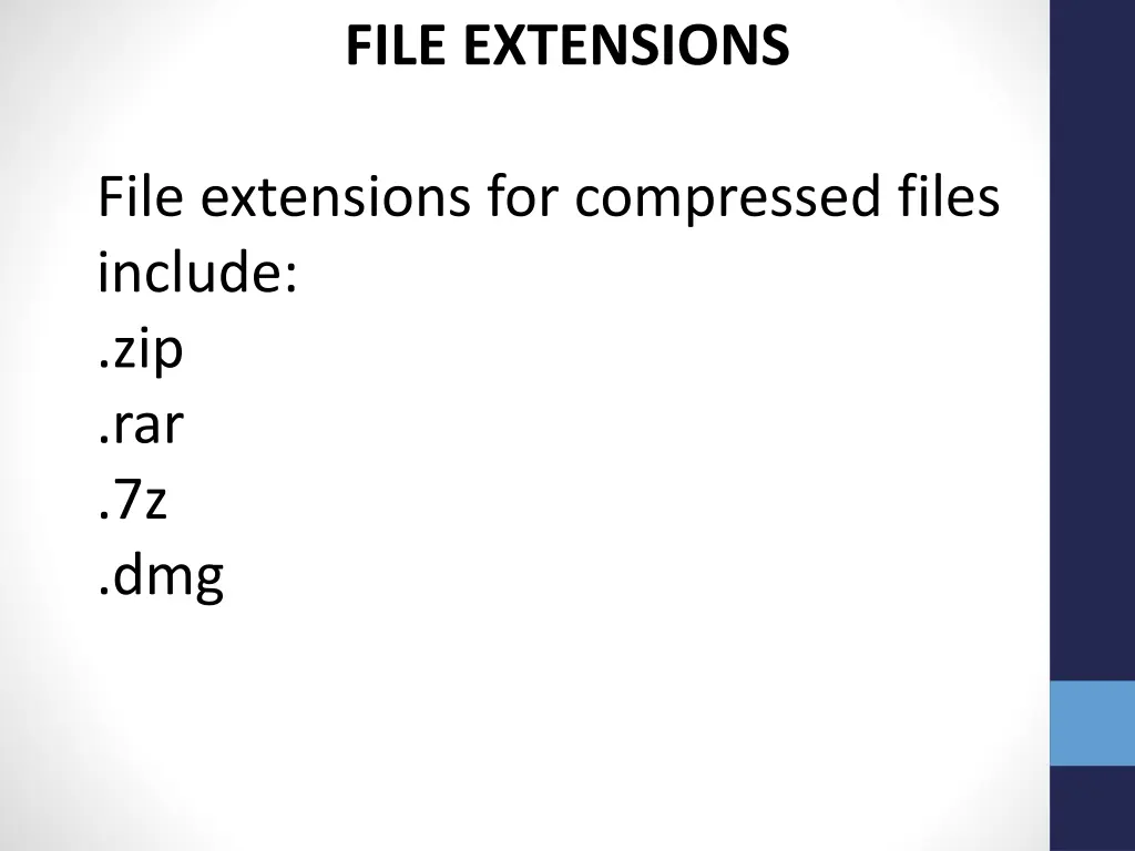 file extensions