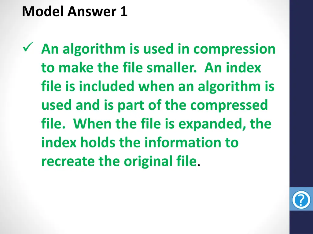 model answer 1