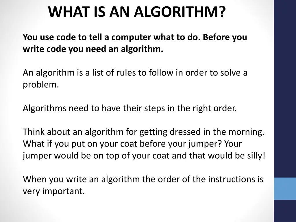what is an algorithm