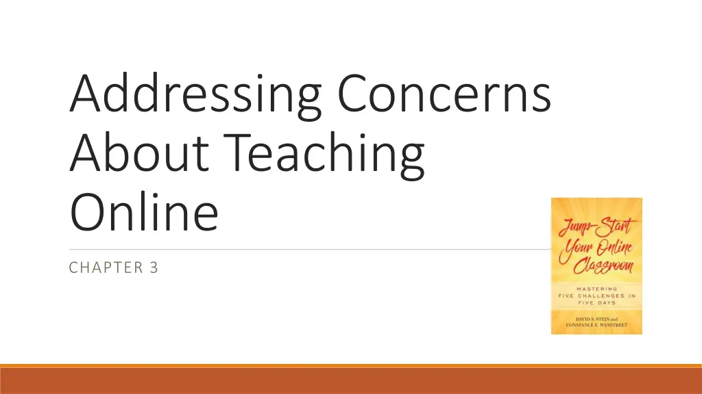 addressing concerns about teaching online