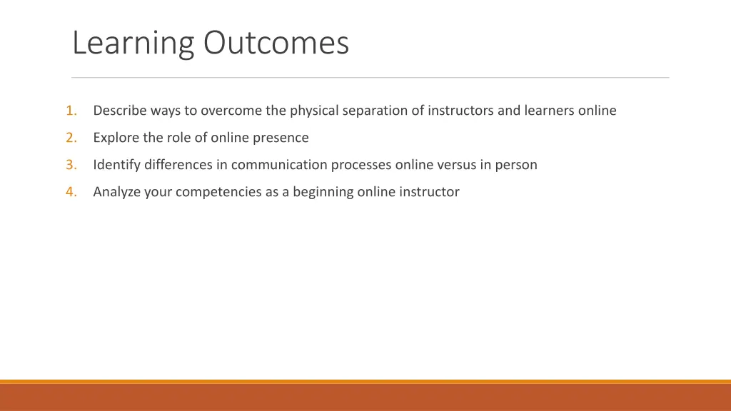learning outcomes 1