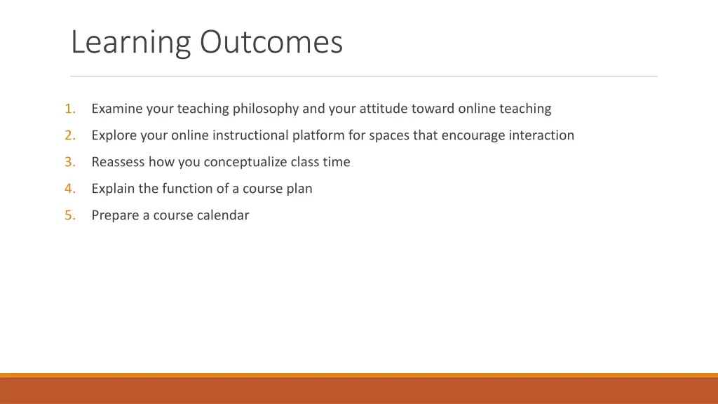 learning outcomes 2