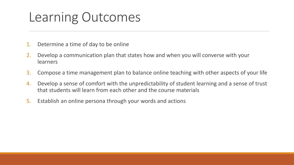 learning outcomes 3