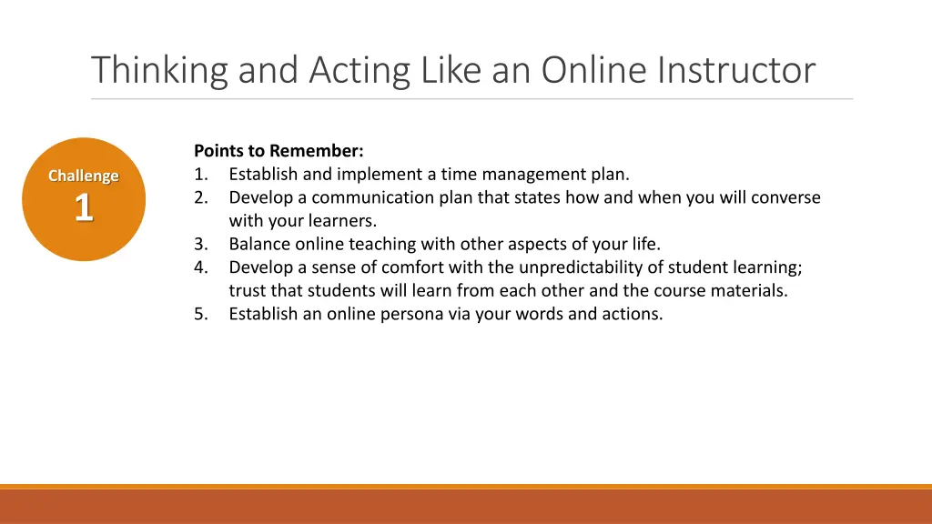 thinking and acting like an online instructor 1