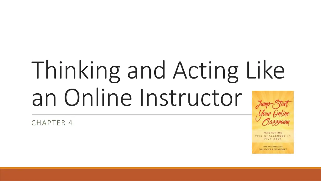 thinking and acting like an online instructor
