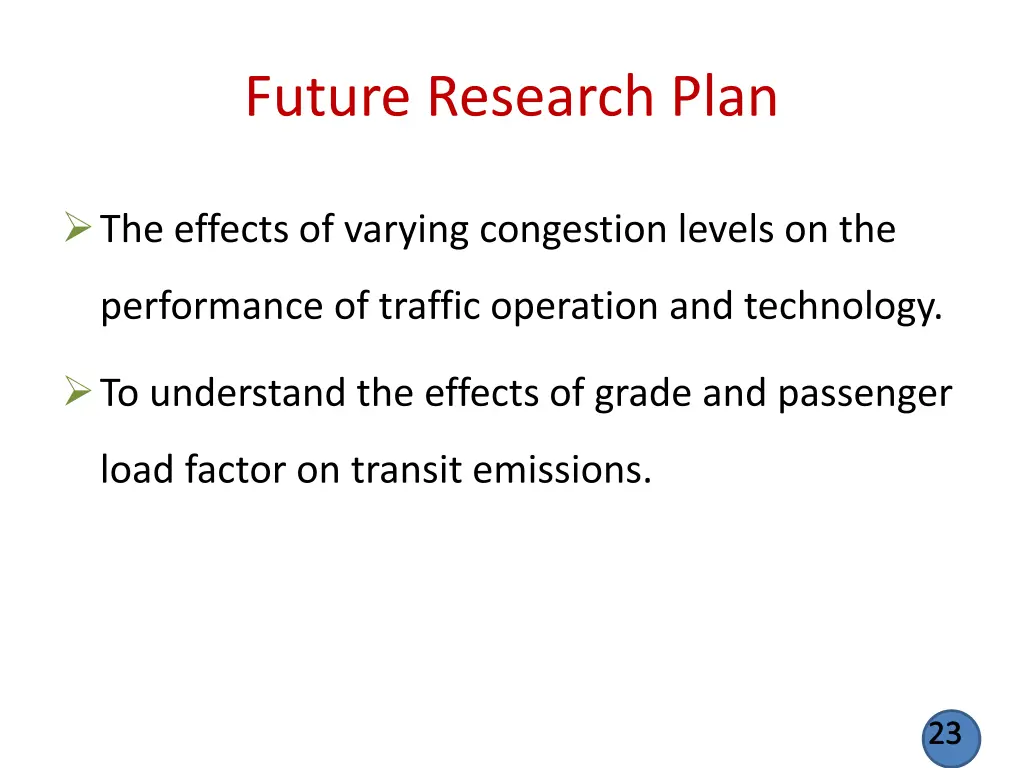 future research plan