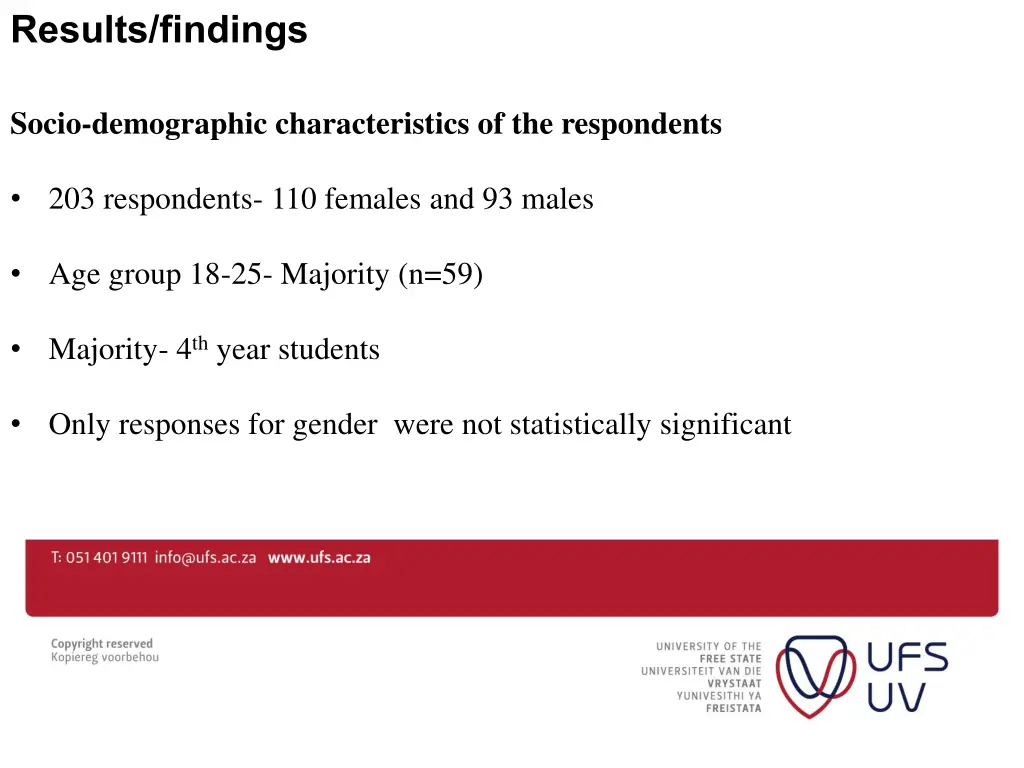 results findings