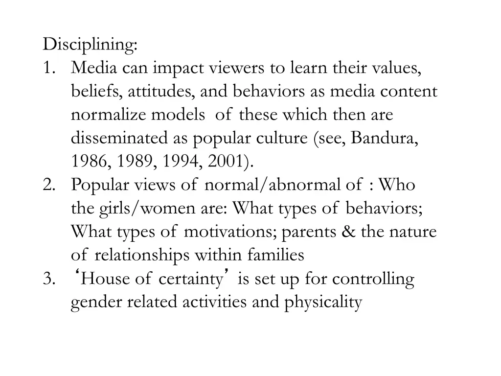 disciplining 1 media can impact viewers to learn