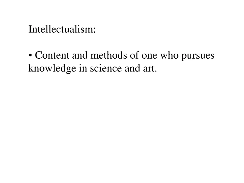 intellectualism