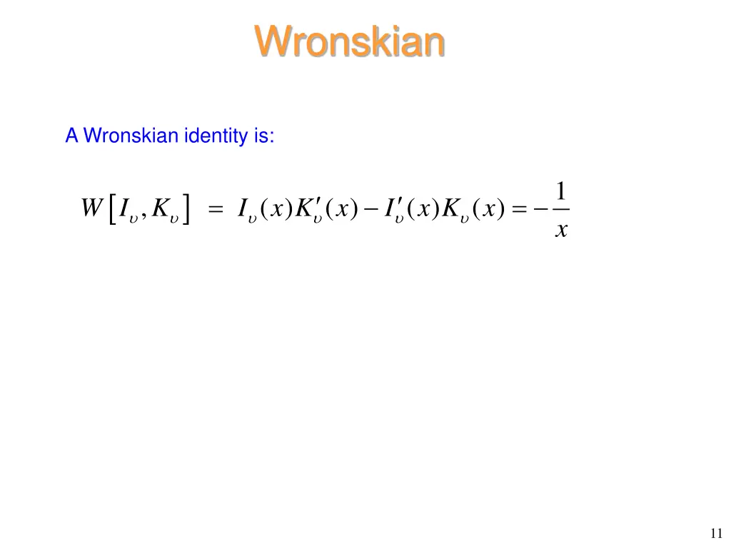 wronskian