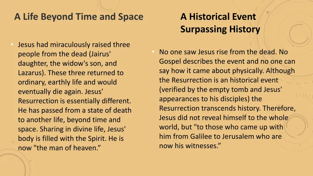 a life beyond time and space