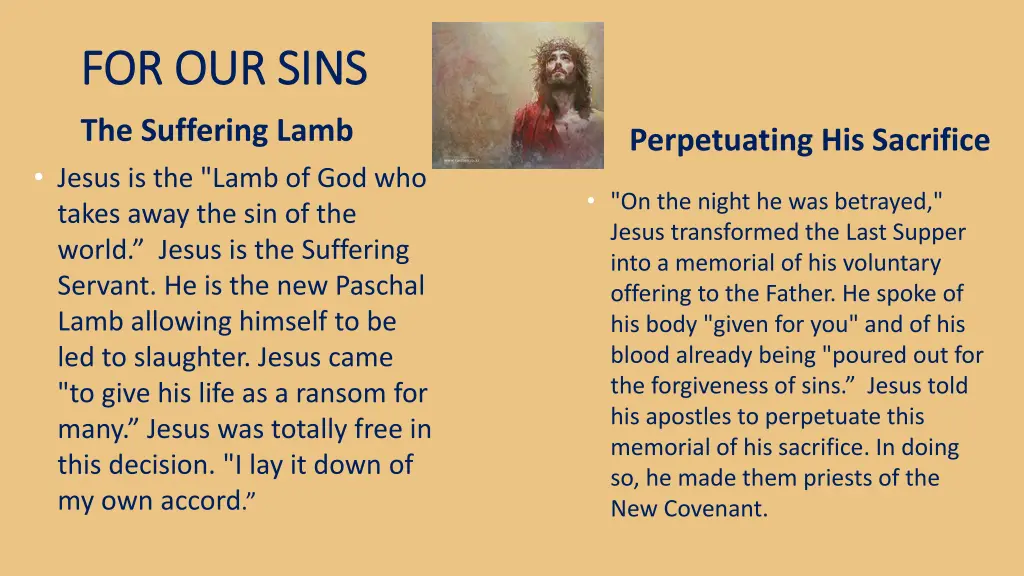 for our sins for our sins