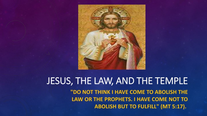 jesus the law and the temple jesus