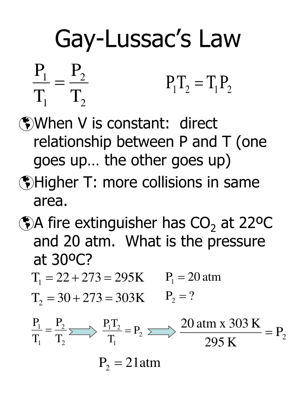 gay lussac s law p p