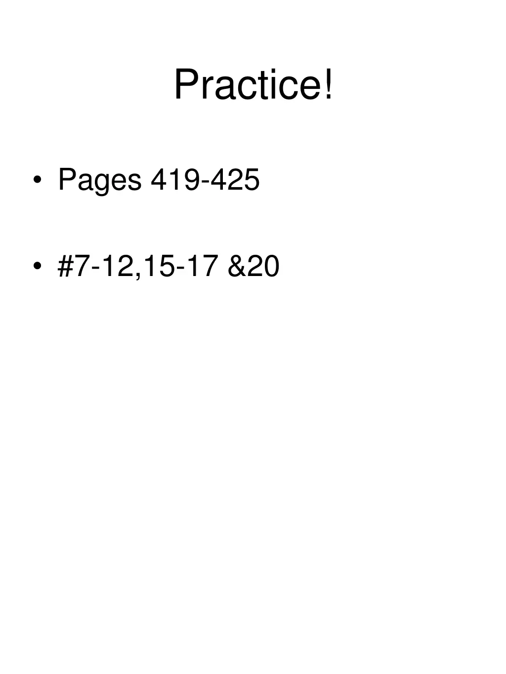 practice