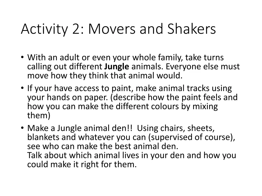 activity 2 movers and shakers