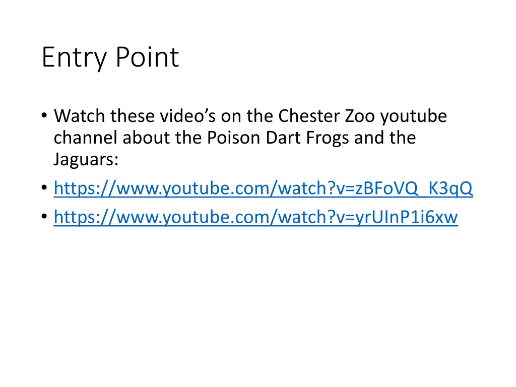 entry point