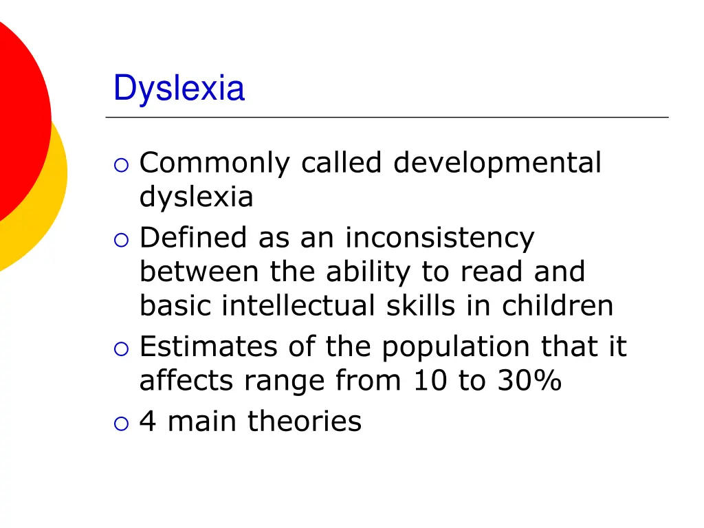 dyslexia