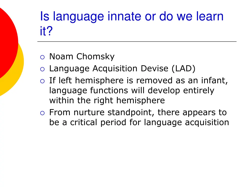 is language innate or do we learn it