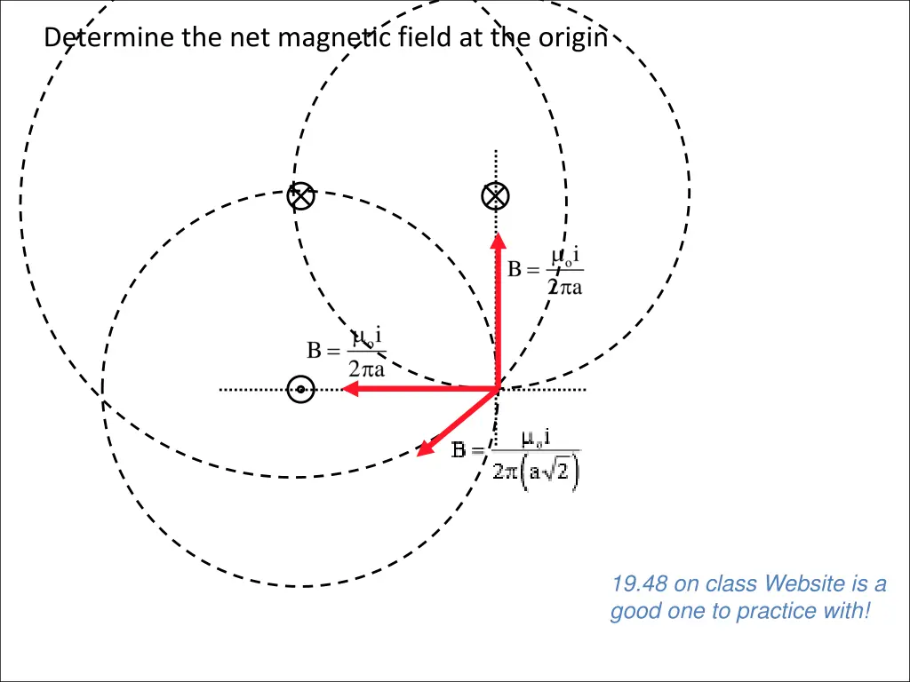 determine the net magnetic field at the origin 1