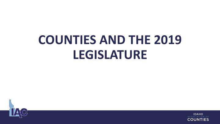 counties and the 2019 legislature