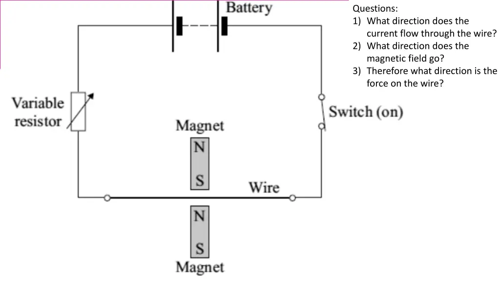 questions 1 what direction does the current flow 4