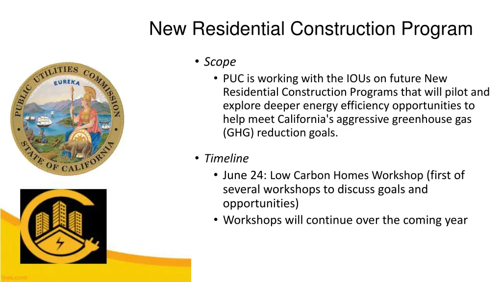 new residential construction program
