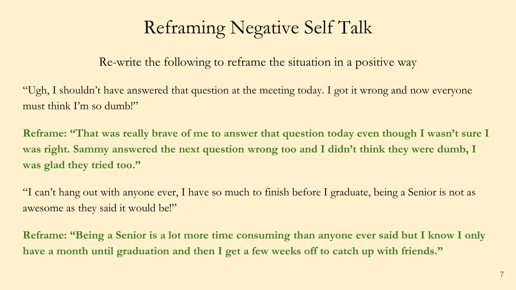 reframing negative self talk