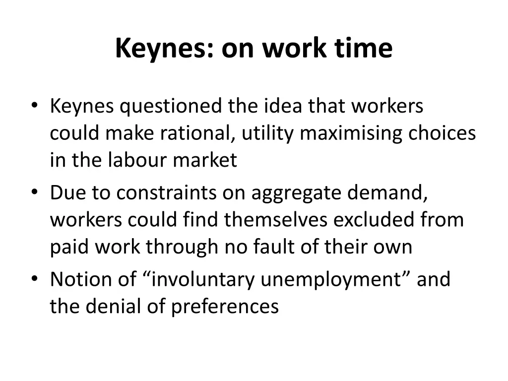 keynes on work time