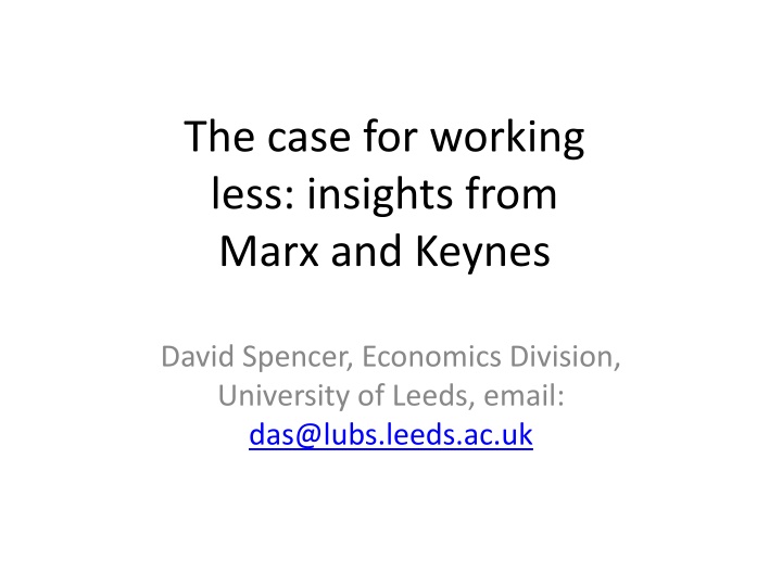 the case for working less insights from marx
