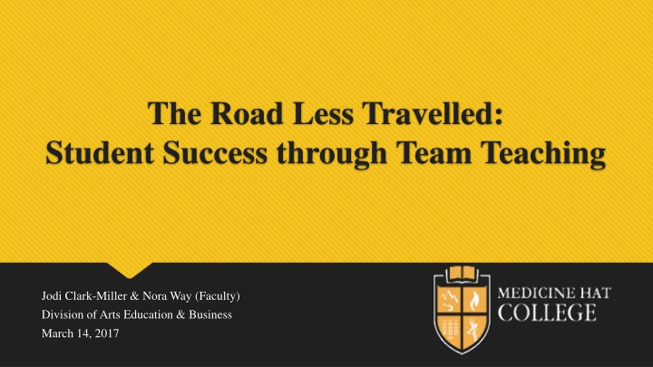 the road less travelled student success through