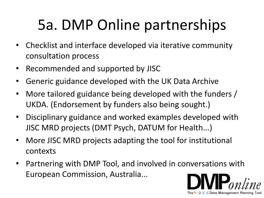 5a dmp online partnerships