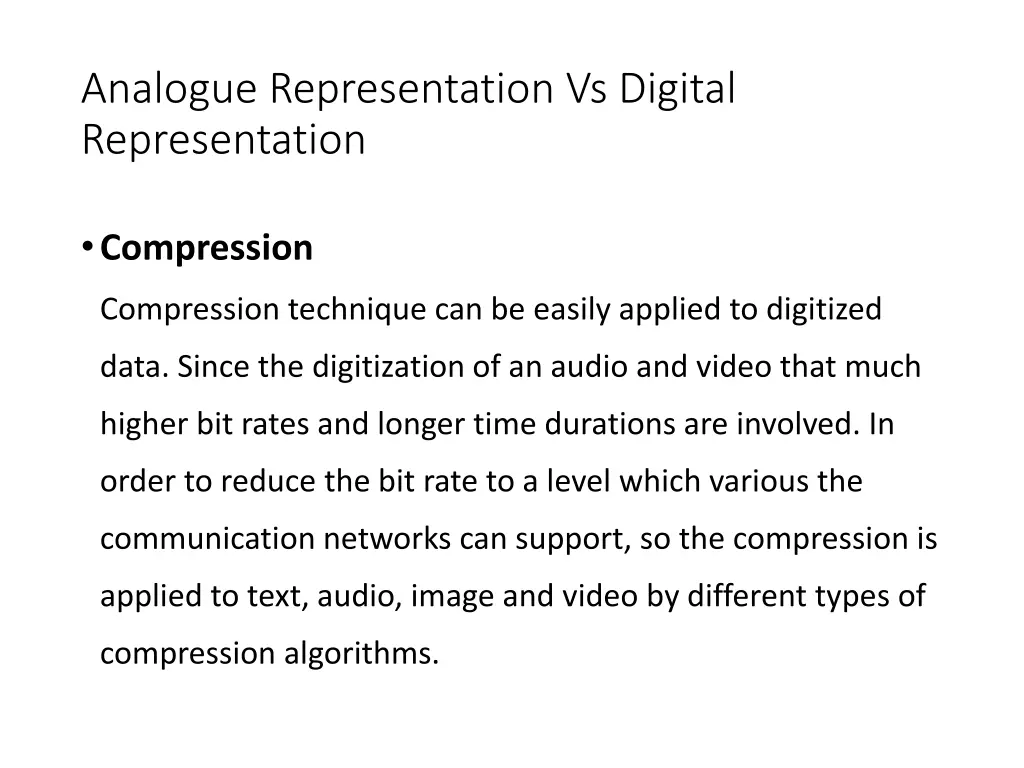 analogue representation vs digital representation